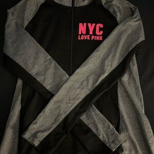 Victoria's Secret PINK Black & Gray Jacket with Pink NYC Logo